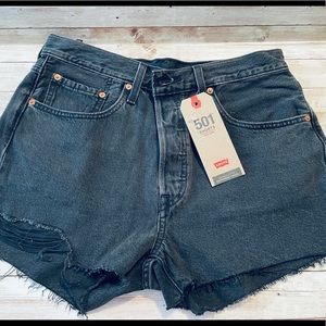 Levi’s Black Distressed Shorts